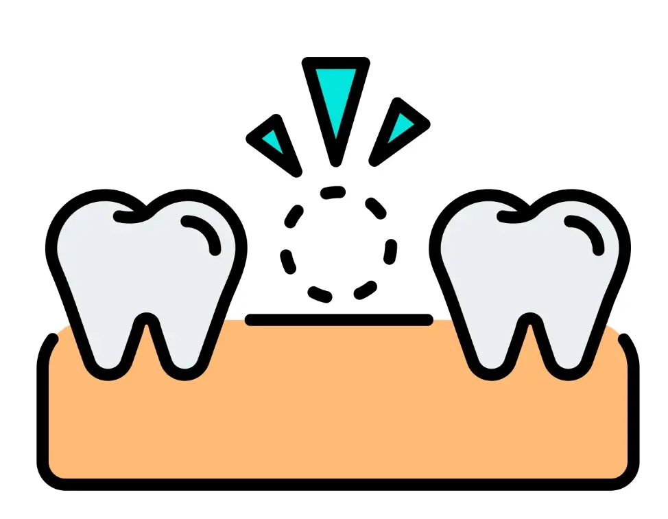 ถอนฟันแล้วไม่ใส่ฟันทดแทนเป็นสาเหตุหนึ่งของฟันล้ม